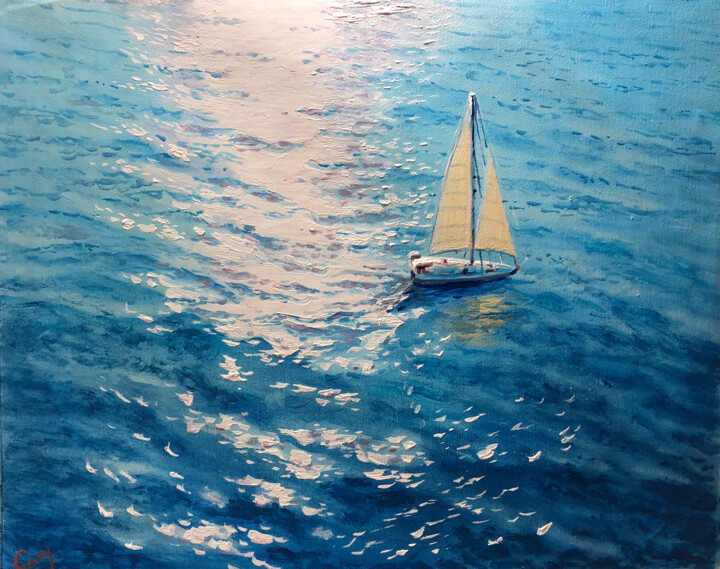 Seascape with sailboats 33